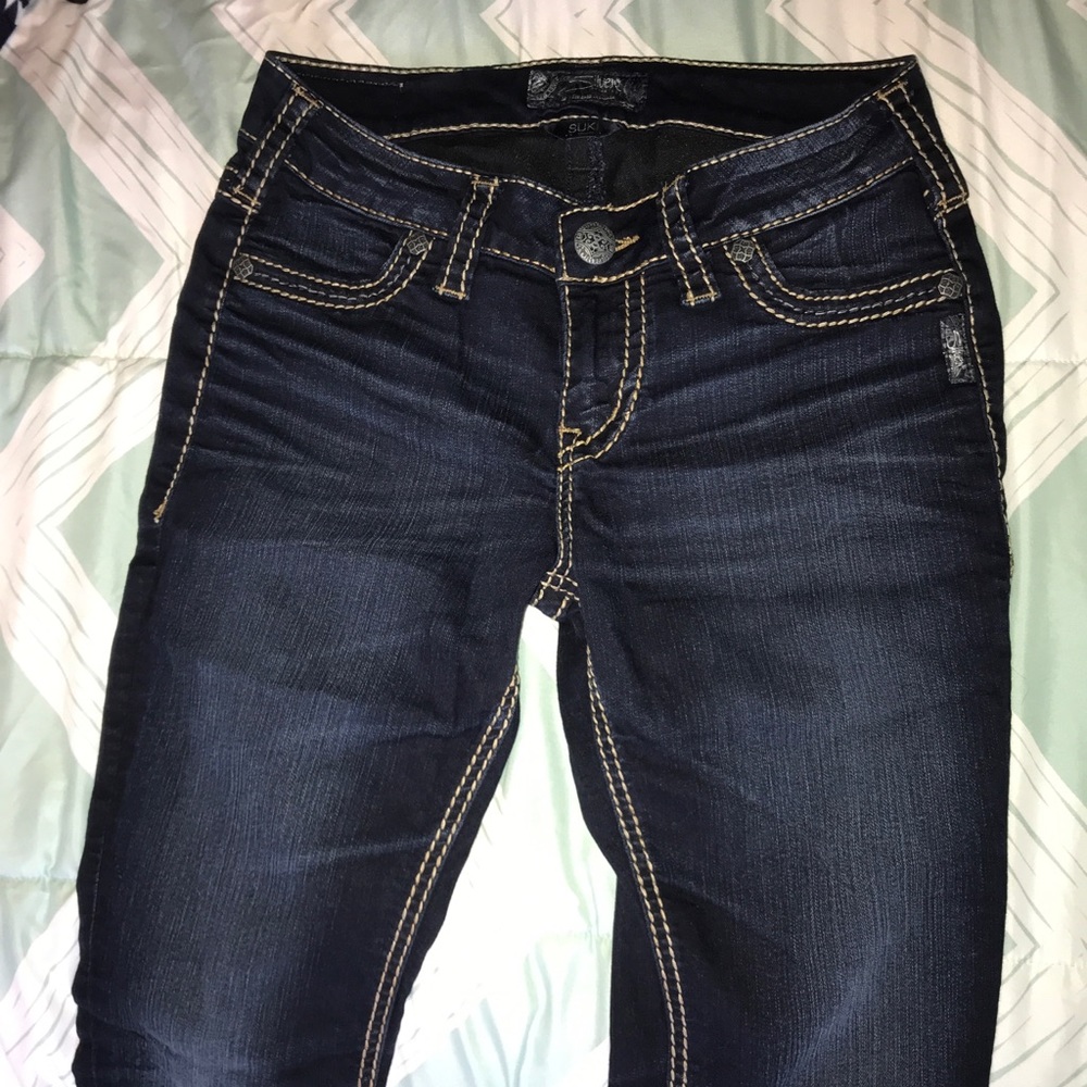 Silver Skinny Jeans